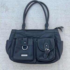 Black Leather Handbag by Laura Scott